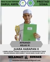 Juara harapan 2 Lomba Adzan