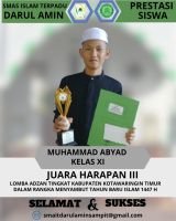 Juara Harapan 3 Lomba Adzan