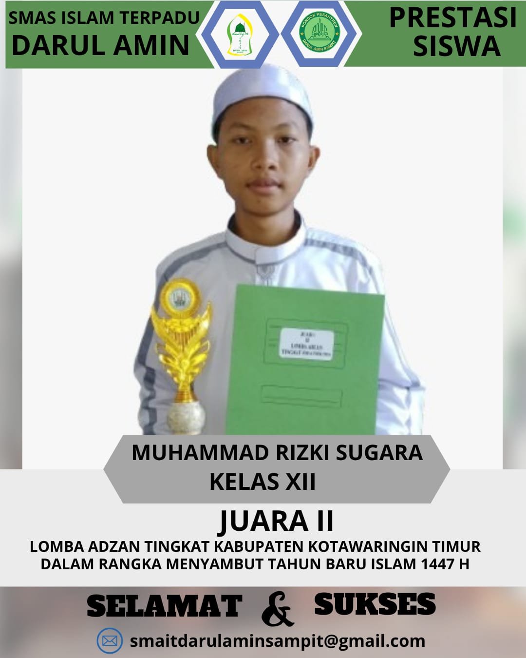 juara 2 Lomba Adzan 
