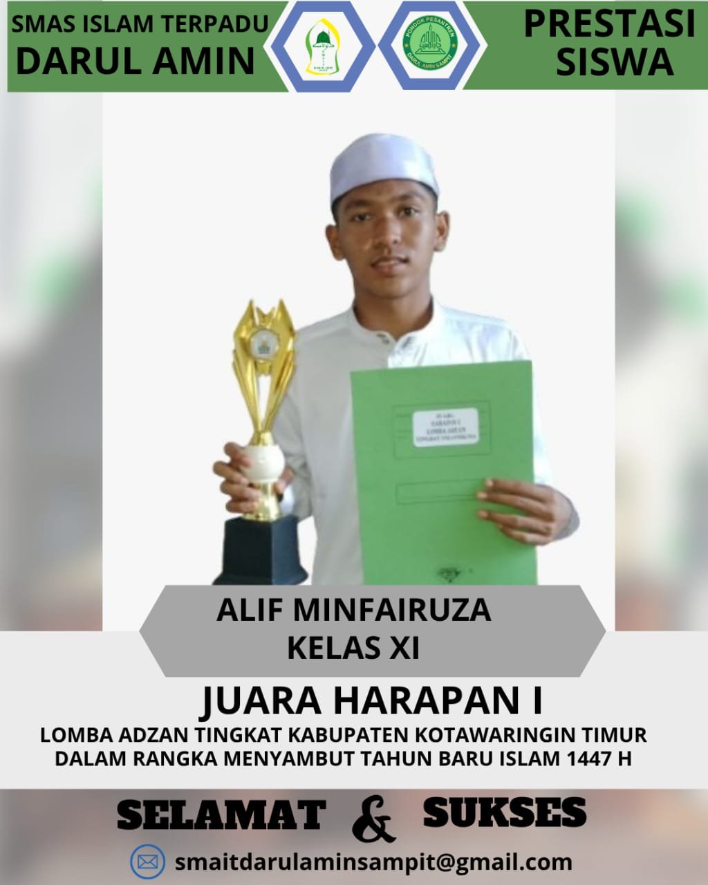 Juara Harapan 1 Lomba Adzan